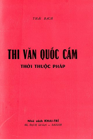 Thi Văn Quốc Cấm Thời Thuộc Pháp